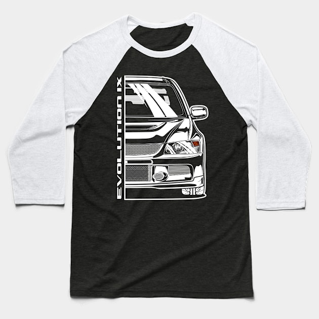 Lancer Evolution 9 Baseball T-Shirt by idrdesign